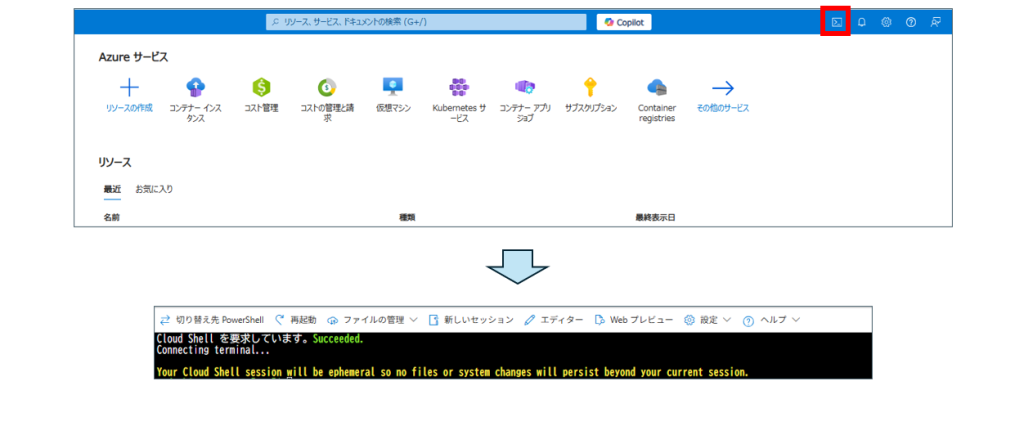 Cloud Shellの起動方法
